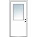 Verona Home Design 0.5 Lite Flush Steel Prehung Front Entry Doors Metal in White | 81.75 H x 36 W x 4.56 D in | Wayfair ZZ365234L