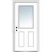 Verona Home Design 0.5 Lite 2-Panel Steel Prehung Front Entry Doors Metal in White | 81.75 H x 36 W x 4.56 D in | Wayfair ZZ365265R