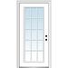 Verona Home Design 15 Lite External Grilles Steel Prehung Front Entry Doors Plastic | 81.75 H x 34 W x 4.56 D in | Wayfair ZZ365256L