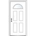 Verona Home Design 0.25 Lite Sunburst 4-Panel Steel Prehung Front Entry Doors Metal | 81.75 H x 32 W in | Wayfair ZZ365393R