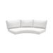 6 inch High Back Cushions for Curved Armless Sofa in Sail White - TK Classics 020CUSHION-CURVED-WHITE