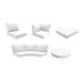 High Back Cover Set for BARBADOS-11c in Sail White - TK Classics CK-HB-BARBADOS-11c-WHITE