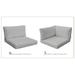 Cushion Set for MONTEREY-11a in Grey - TK Classics CUSHIONS-MONTEREY-11a-GREY