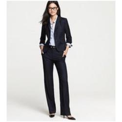 J. Crew Pants & Jumpsuits | J.Crew Navy Pinstripe Wool Pant Suit Size 2 | Color: Blue | Size: 2