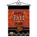 Breeze Decor Happy Fall Burlap Thanksgiving 2-Sided Polyester 19 x 13 in. Garden Flag in Black/Red | 18.5 H x 13 W x 1 D in | Wayfair