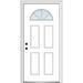 Verona Home Design Sunburst Internal Grilles Primed Steel Prehung Front Entry Doors Metal | 81.75 H x 32 W x 4.56 D in | Wayfair ZZ365521R