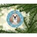 The Holiday Aisle® Snowflake Cocker Spaniel Hanging Figurine Ornament Ceramic/Porcelain in Blue/Brown | 3 H x 3 W x 0.25 D in | Wayfair