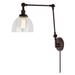 Gracie Oaks Martucci 1-Light Swing Arm Lamp Glass/Metal in Brown | 31 H x 7 W x 35 D in | Wayfair 63E594E7C53C446B966D976ACA776975