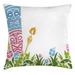 East Urban Home Floral Indoor/Outdoor 36" Throw Pillow Cover Polyester | 36 H x 36 W x 0.1 D in | Wayfair BB5D327EB0744D7D873FF17D0AC8A3BD