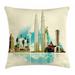 East Urban Home East Kuala Lumpur Indoor/Outdoor 40" Throw Pillow Cover Polyester | 40 H x 40 W x 0.1 D in | Wayfair