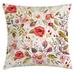 East Urban Home Indoor/Outdoor Floral 36" Throw Pillow Cover Polyester | 36 H x 36 W x 0.1 D in | Wayfair 415218FB0EA64EC4B9CD6EEE91BF5AEA