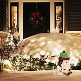ProductWorks Peanuts Adventures Snoopy Playing Hockey 70 LED Lighted Display Metal in White | 28 H x 19.88 W x 17.25 D in | Wayfair 86269_MYT