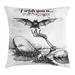 Ambesonne Halloween Indoor/Outdoor 36" Throw Pillow Cover Polyester in Black/White | 36 H x 36 W x 0.1 D in | Wayfair min_18816_36x36