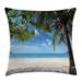 East Urban Home Tropical Beach Ocean Indoor/Outdoor 26" Throw Pillow Cover Polyester | 26 H x 26 W x 0.1 D in | Wayfair