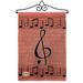 Breeze Decor Music Is Life Special Occasion Party & Celebration 2-Sided Polyester 19 x 13 in. Flag Set in Red | 18.5 H x 13 W in | Wayfair