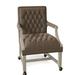 Armchair - Fairfield Chair Wayne 23.5" Wide Tufted Armchair Wood in Brown | 35 H x 23.5 W x 26.5 D in | Wayfair 5200-A4_8789 06_Espresso_1009Brass