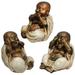 World Menagerie 3 Piece Subedi Wise Buddhas Figurine Set Resin in White/Blue | 4 H x 10 W x 3 D in | Wayfair 4DC1BAD48555411482F94288C4EAEDC9