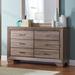 Foundry Select Mailiah 6 Drawer Double Dresser Wood in Brown | 37.25 H x 59 W x 16.5 D in | Wayfair 829638AE3B9D45C5947D7E5330821A91