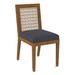 Braxton Culler Pine Isle Side Chair Upholstered/Wicker/Rattan/Fabric in Blue/Brown | 36 H x 18 W x 24 D in | Wayfair 1023-028/0851-61/HAVANA