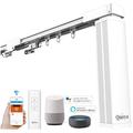 Quoya QL500 Smart Curtains System, Electric Curtain Track with Automated Rail【Motorized and Adjustable Tracks/Rod/Pole (up to 3 metres 】【WiFi Motor compatible with Alexa,Google,Siri】