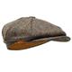 Borges & Scott Lomond Newsboy Cap - 100% Handwoven Wool - Harris Tweed - Water Resistant - Classic Herringbone - 56cm