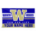 WinCraft Washington Huskies Personalized 3' x 5' One-Sided Deluxe Flag