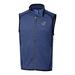 Men's Cutter & Buck Navy Kansas Jayhawks Mainsail Full-Zip Vest