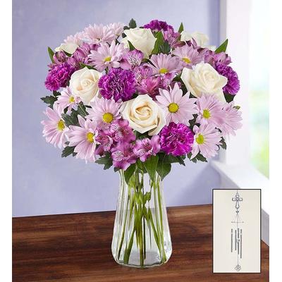 1-800-Flowers Everyday Gift Delivery Memory Garden Bouquet W/ Clear Vase & Windchime | Happiness Delivered To Their Door