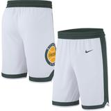 Men's Nike White Michigan State Spartans Retro Replica Basketball Shorts