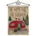 Breeze Decor Home For Holidays Winter Christmas 2-Sided Polyester 19 x 13 in. Garden Flag in Brown/Green | 18.5 H x 13 W x 1 D in | Wayfair