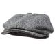 Borges & Scott Lomond Newsboy Cap - 100% Handwoven Wool - Harris Tweed - Water Resistant - Charcoal Herringbone - 62cm