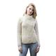 Aran Crafts Women's Irish Cable Knitted Wool Side Zip Cardigan (Z4630-MED-NAT)