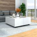 vidaXL Coffee Table High Gloss White 100x100x35 cm