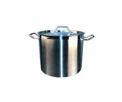 Winco SST-16 16 qt. Stainless Steel Stock Pot with Cover