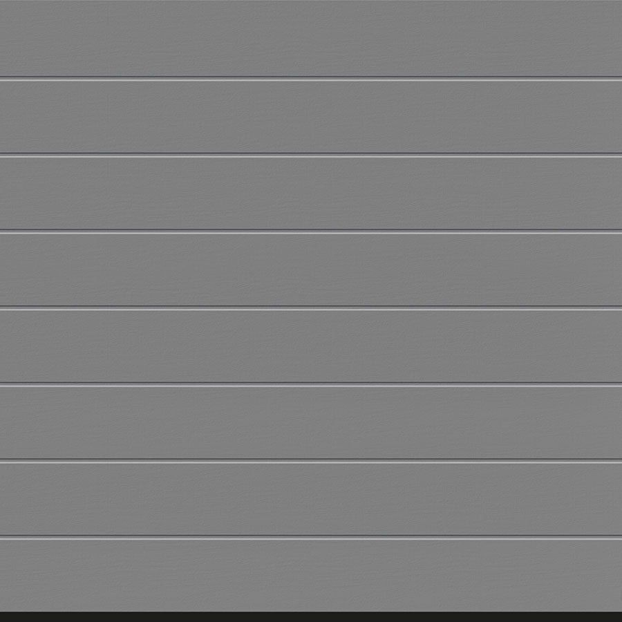 Hörmann Sektionaltor Rundum-sorglos-Paket RenoMatic Garagentor inkl. Zarge, Antrieb & Handsender, schmale Lamellen (M-Sicke), 2750x2250 mm,Graualuminium (RAL 9007),Woodgrain Image