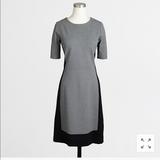 J. Crew Dresses | Jcrew Color-Block Ponte Dress 8 | Color: Black/Gray | Size: 8