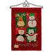 Breeze Decor Pal's Greetings Winter Christmas Impressions 2-Sided Burlap 19 x 13 in. Garden Flag in Red | 18.5 H x 13 W x 1 D in | Wayfair