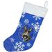 The Holiday Aisle® Winter Snowflakes Christmas Stocking Polyester in Blue | 18 H x 13.5 W in | Wayfair FCB0E196B174439EA917FE4ADB94E8BE