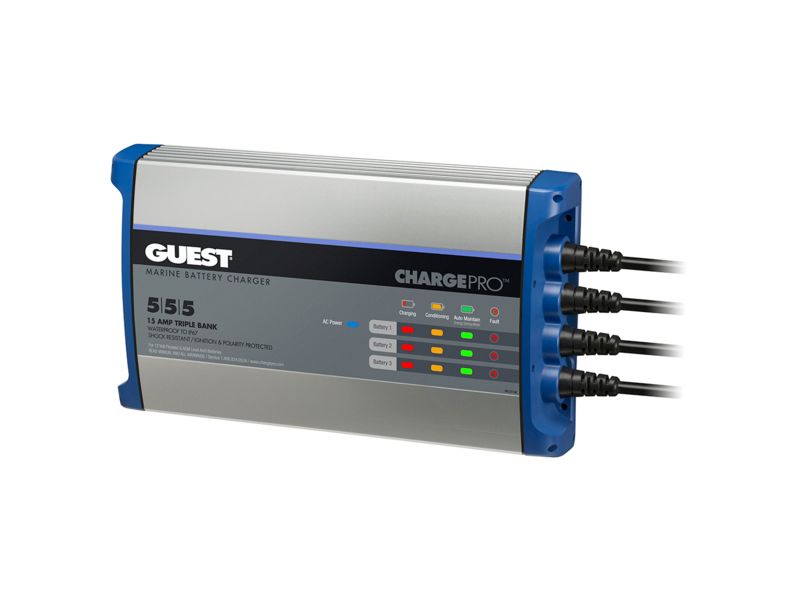 Guest On-Board Battery Charger 15A / 12V - 3 Bank - 120V Input 2713A