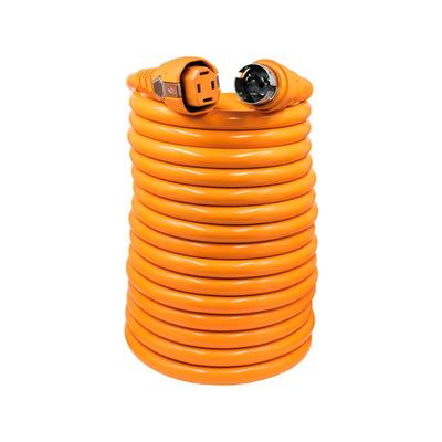 SmartPlug Amp 50' Dual Configuration Cordset w/Tinned Wire & Marina Park Power End 50 Orange C50504