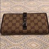 Gucci Bags | Gucci Wallet Monogram Gg | Color: Black/Brown/Red/Silver | Size: Os