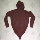 American Eagle Outfitters Tops | American Eagle Hoodie Bodysuit Soft And Sexy | Color: Purple | Size: S / P / Ch
