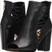 Jessica Simpson Shoes | Jessica Simpson Millo Leather Open Toe Booties | Color: Black | Size: 9.5