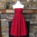 J. Crew Dresses | J. Crew Camilla Red Strapless Cotton Candy Dress 0 | Color: Red | Size: 0