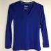 Nike Tops | New Nike Dri-Fit Womens Training V-Neck Shirt Top | Color: Blue | Size: S