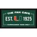 Miami Hurricanes Framed 10" x 20" Fan Cave Collage