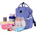 Mummy Bag Multi-Function Large-Capacity Mummy Bag Shoulders Out Backpack Fashion Mother Bag Blue Purple