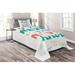 East Urban Home Blue/Red/Green Microfiber Modern & Contemporary Coverlet/Bedspread Set Microfiber in Blue/Green/Red | Wayfair