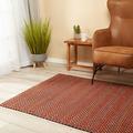 Red 60 x 0.5 in Indoor/Outdoor Area Rug - World Menagerie Dorgan Hand Braided Maroon Indoor/Outdoor Area Rug Nylon | 60 W x 0.5 D in | Wayfair