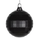 The Holiday Aisle® Shiny & Matte Mirror Ball Christmas Ornament Plastic in Indigo | 5.5 H x 5.5 W x 5.5 D in | Wayfair